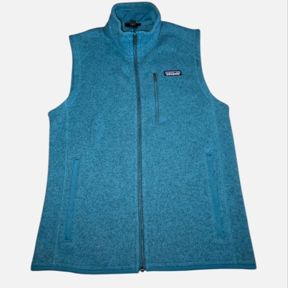 Men's Patagonia Better Sweater Zip Vest Underwater Blue Fleece Zip Sall Small - Picture 11 of 14